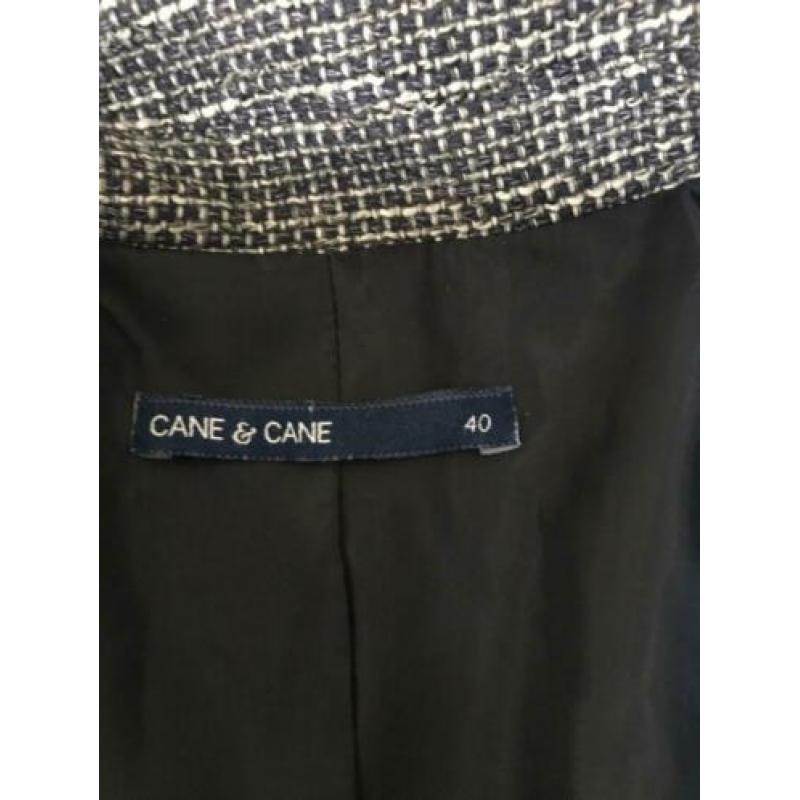 Cane cane blauw gemêleerd jasje maat 40