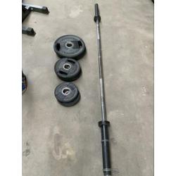 35kg Technogym Olympische Gewichten met Halterstang