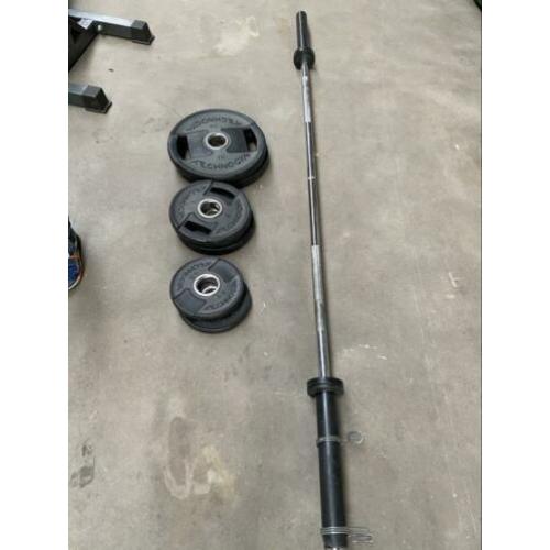 35kg Technogym Olympische Gewichten met Halterstang