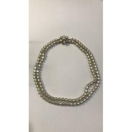 Parelketting vintage met mooi slot 45 cm lang