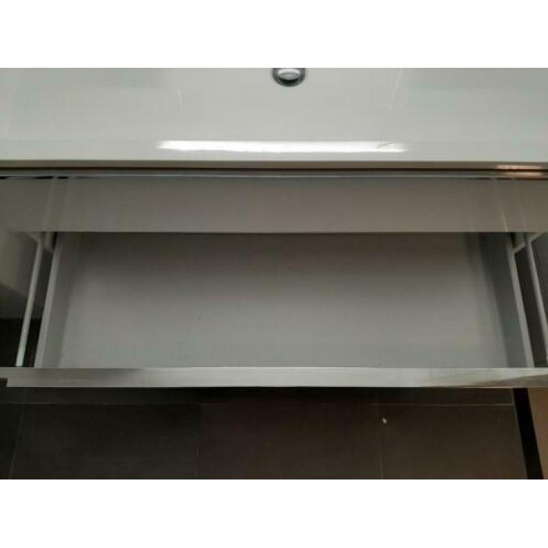 Hoog glans wit 120cm badmeubel