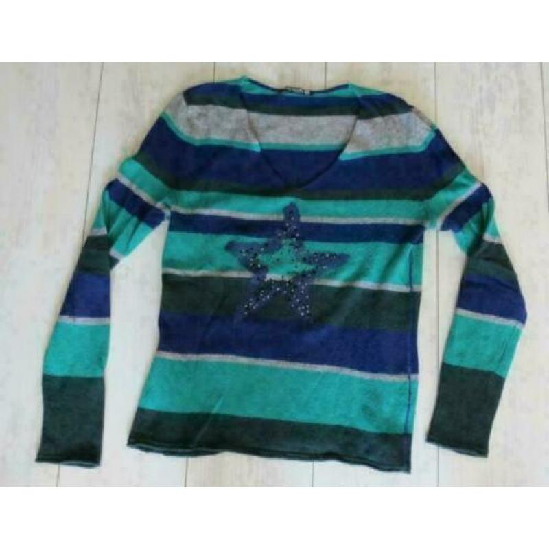 Betty Barclay blauw gestreepte trui met lange mouwen maat 40