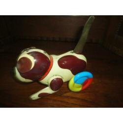 vintage curiosa mechanisch blikken speelgoed hond