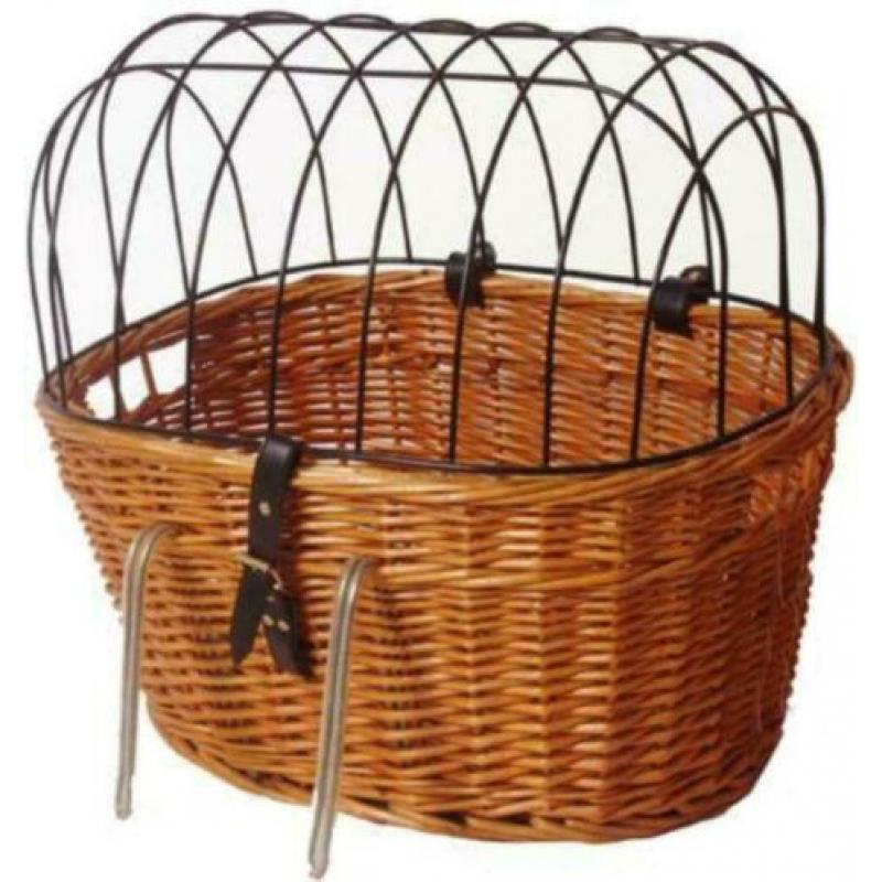 FIETSMAND RIET VOOROP + METALEN REK 40 x 50 x 44 cm (nieuw)