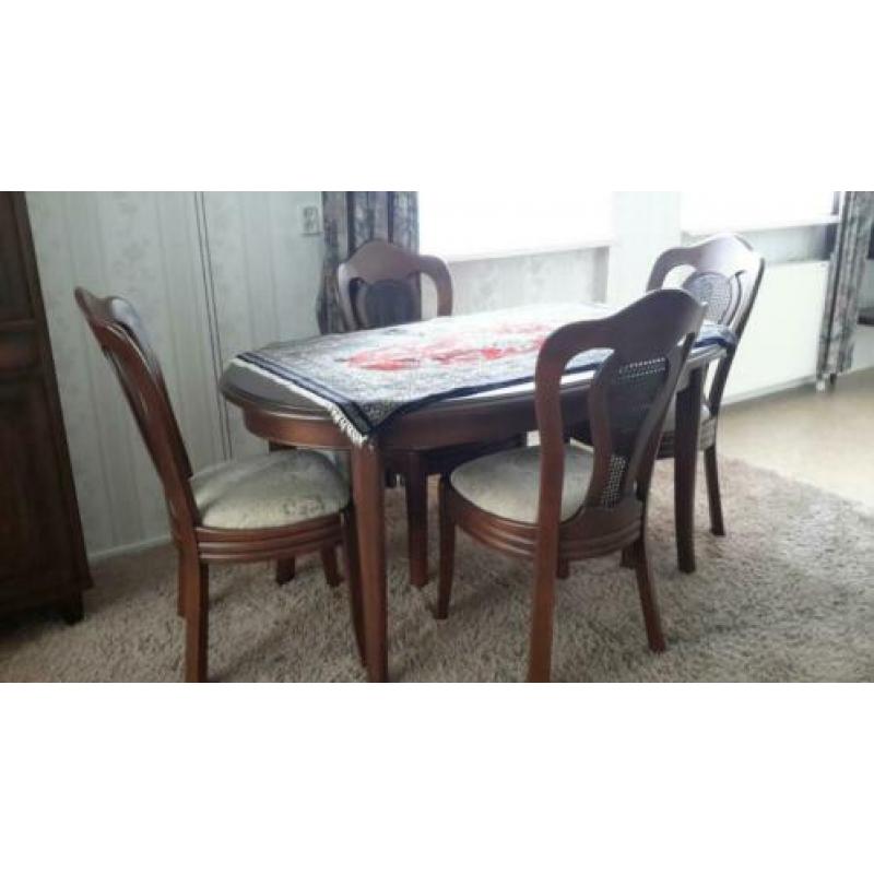 Salontafel /Eettafel + 4stoelen