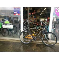 Fietsmaster 26 inch albatros mtb suspension oranje zwart 21v