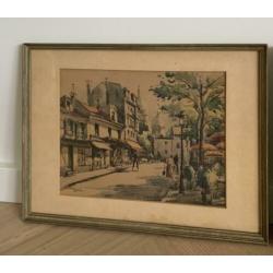 seguie aquarel parijs mont martre montmartre place du tertre