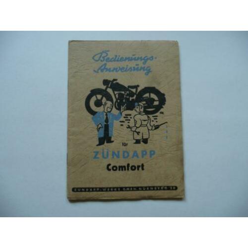 Zündapp "Bedienungs-Anweisung" Model "Comfort" (11-1952)