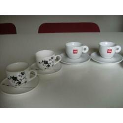 Espresso kop/schotels- Illy -Jet ter Steege - Douwe Egberts-