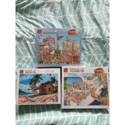 King puzzels (2x 1000 comic, 1x 500)