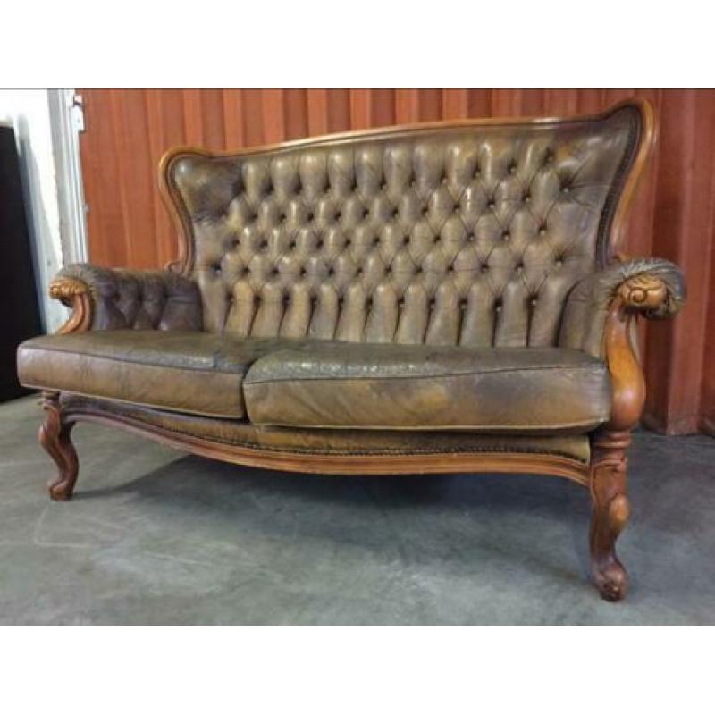????Canapé Chesterfield bank style Louis XVl