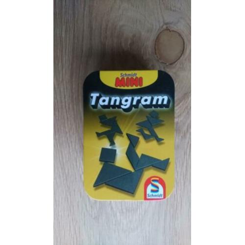 Spel Mini Tangram puzzel Schmidt in Blik Reiseditie Reisspel