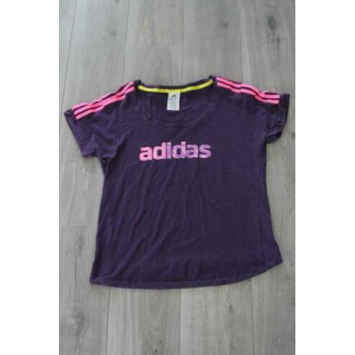 Paars blouse, shirt ADIDAS, maat L (d21)