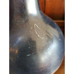 19e eeuws Blauw glazen schenkkan, €55,-.