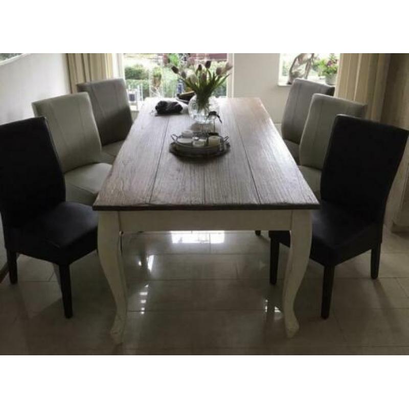 6 eetkamerstoelen in 3 kleuren zgan