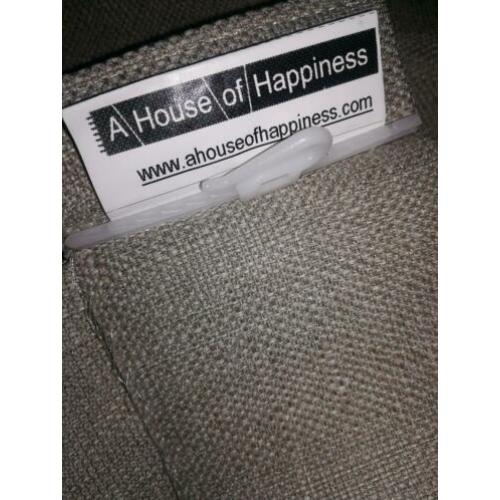 Overgordijnen linnen A House of Happyness zand H240 B 180