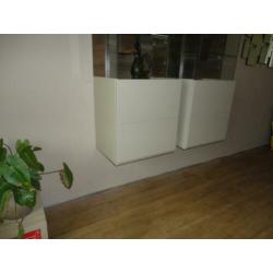 2X Zwevend model wandmeubels - Hoogglans Kashmir