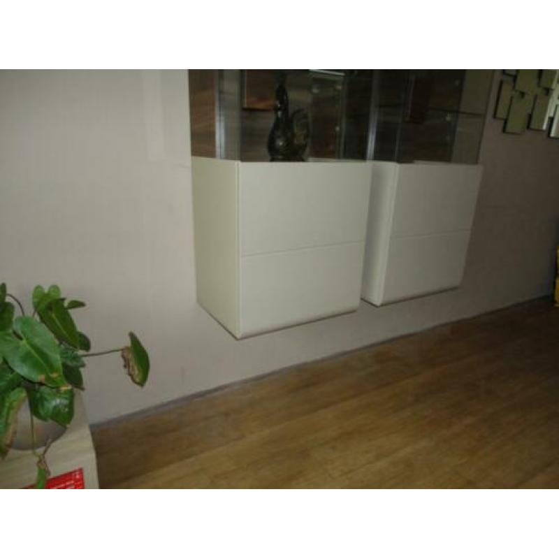 2X Zwevend model wandmeubels - Hoogglans Kashmir