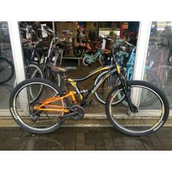 Fietsmaster 26 inch albatros mtb suspension oranje zwart 21v