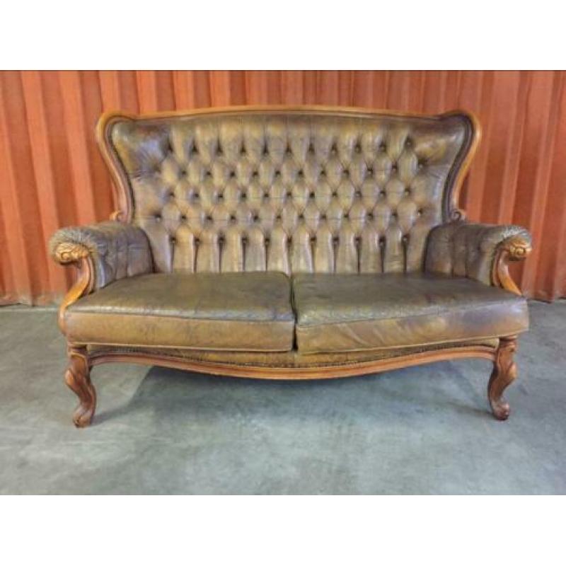 ????Canapé Chesterfield bank style Louis XVl