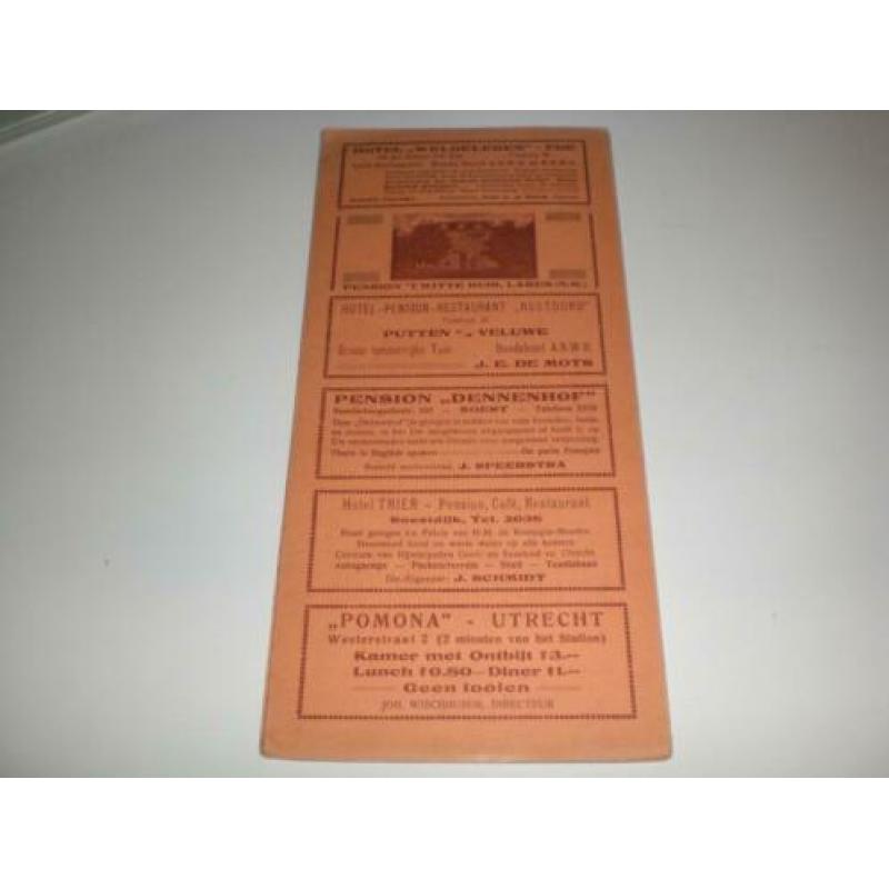 A.N.W.B kaart rijwielpaden Gooi & Eemland, Utrecht uit 1932