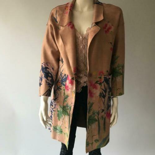 Madison, ZGAN, bruine, bloemen, voorjaarsjas, maat medium