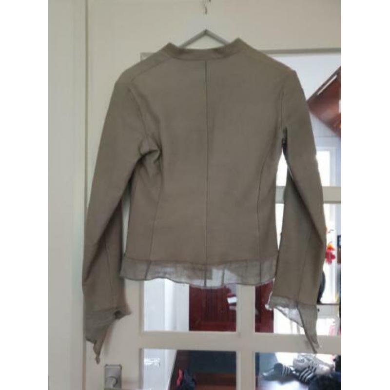 Designer Isaac sellam experience lams lederen jasje mt 36