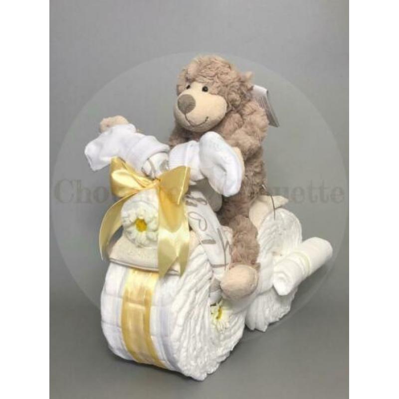 Gratis verzending Luiertaart Motor luiermotor Aap Bruin