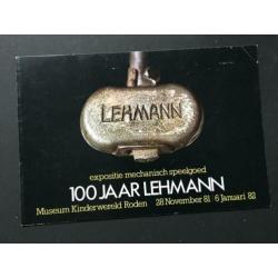 Boekje expositie 100 jaar Lehmann (1981)