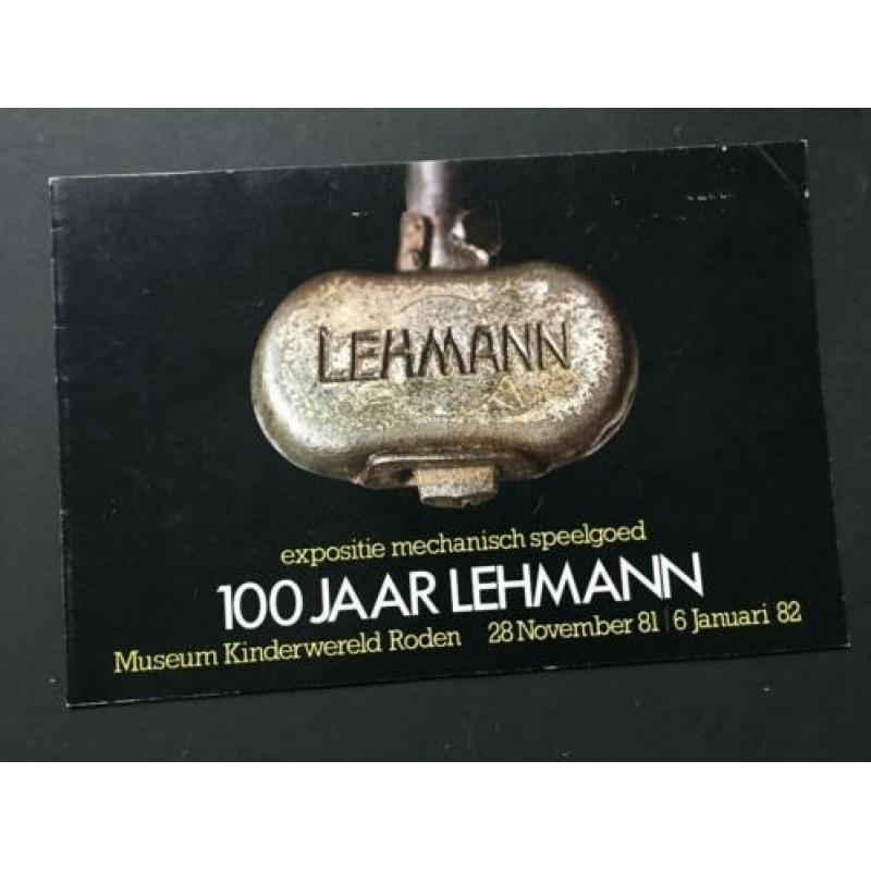 Boekje expositie 100 jaar Lehmann (1981)