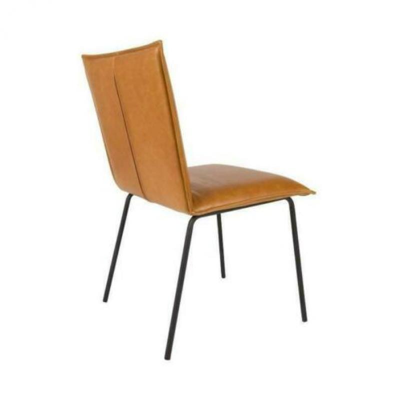 NIEUW! Stoel Floke Velvet cognac showmodel fauteuil