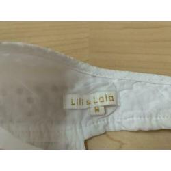 Lili & Lala - Witte katoenen top met open rug en strik mt M