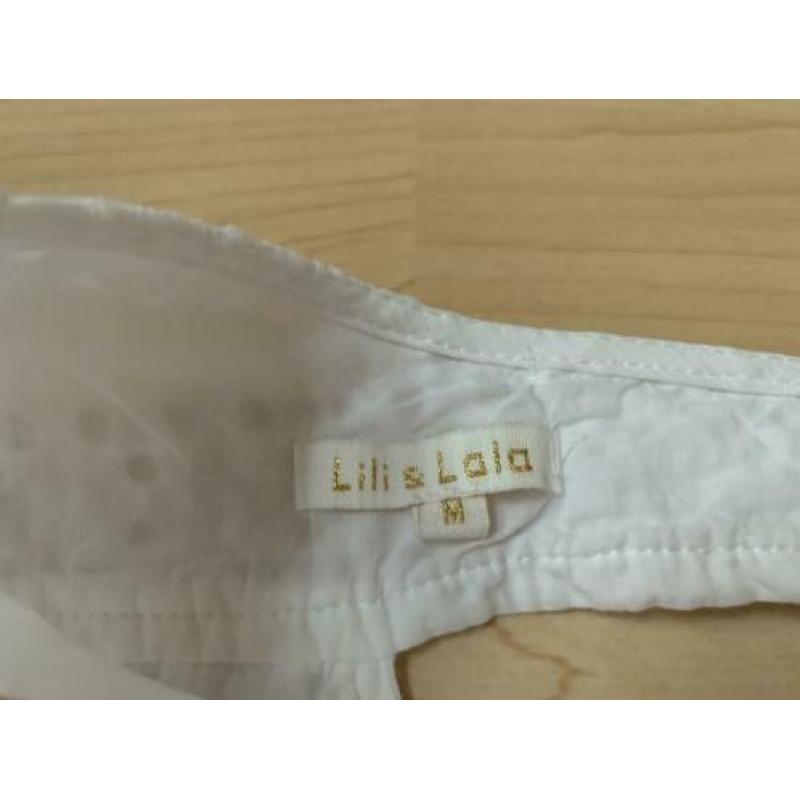 Lili & Lala - Witte katoenen top met open rug en strik mt M