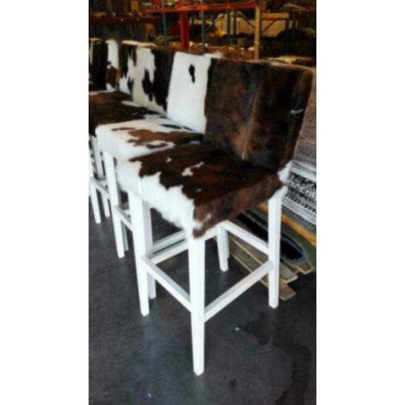 Barkrukken Koehuid Handmade uit Kaatsheuvel