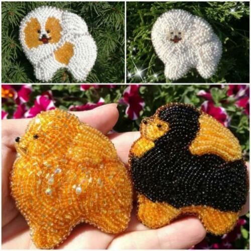 Handgemaakte lederen Broche