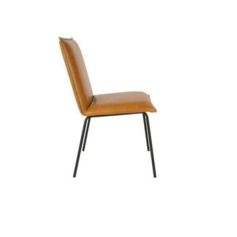 NIEUW! Stoel Floke Velvet cognac showmodel fauteuil