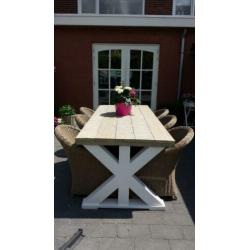 Steigerhouten tuin/eettafel steigerhouten meubels
