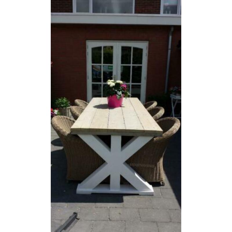 Steigerhouten tuin/eettafel steigerhouten meubels