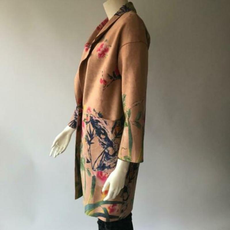 Madison, ZGAN, bruine, bloemen, voorjaarsjas, maat medium