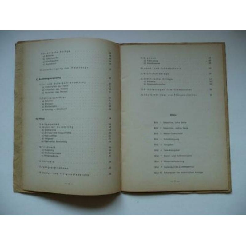 Zündapp "Bedienungs-Anweisung" Model "Comfort" (11-1952)