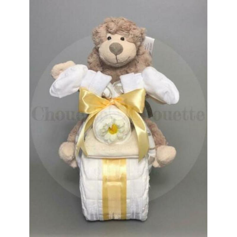 Gratis verzending Luiertaart Motor luiermotor Aap Bruin
