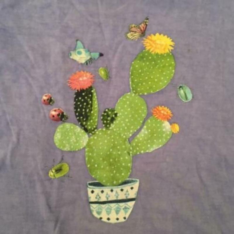 cakewalk meisje vrolijk tshirt 110-116 lichtpaars CACTUS