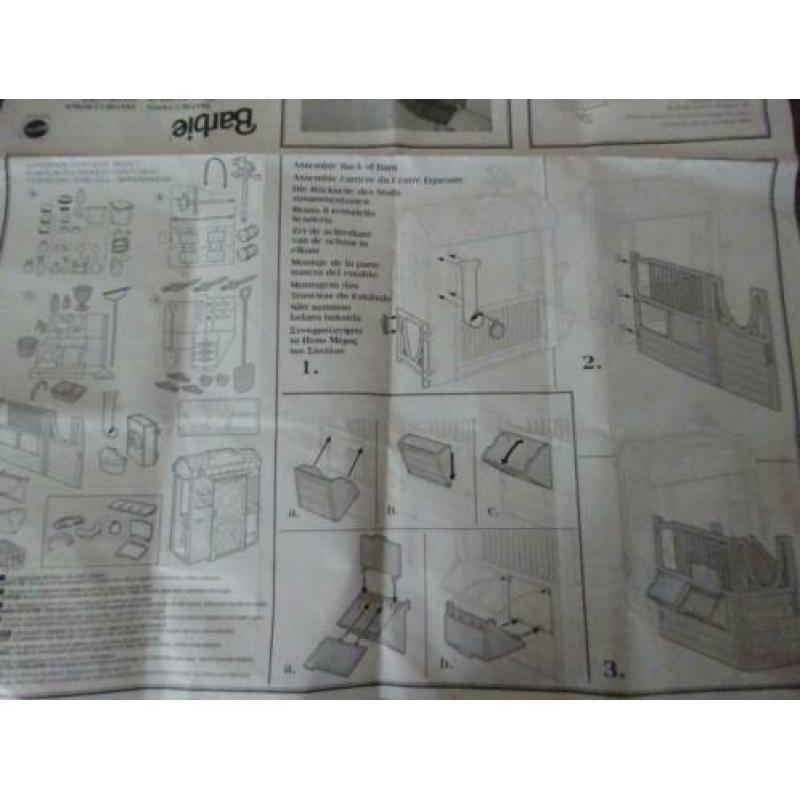 Barbie-Voederstal / Feeding Fun Stable-1996- compl + doos