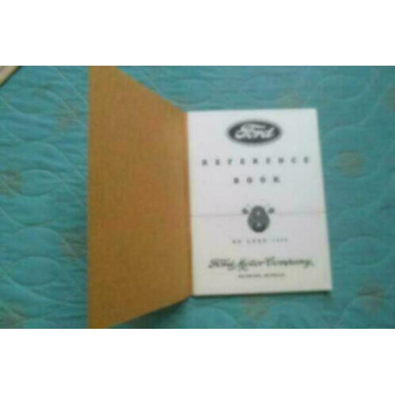 1939 Ford V-8 DeLuxe Reference Book Manual Brochure USA