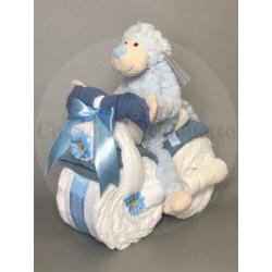 Gratis verzending Luiertaart Motor luiermotor Aap Bruin