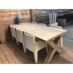 Steigerhouten tuin/eettafel steigerhouten meubels