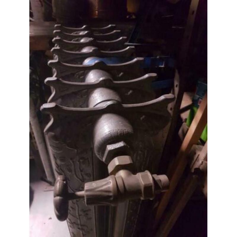 Antieke gerestaureerde radiator uit 1860 Rococo stijl,