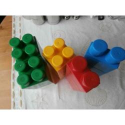 Bouwstenen plastic blokken groot abrick diverse kleuren