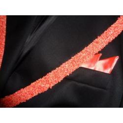 ESCADA zwarte blazer, top en pantalon afgezet met steentjes