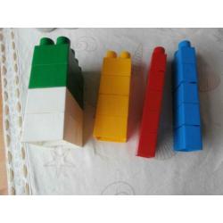 Bouwstenen plastic blokken groot abrick diverse kleuren